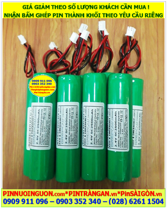 Pin đèn MẮT CÁO 2.4v-SC2500mAh, Pin đèn Sự cố 2.4v-SC2500mAh, Pin đèn khẩn cấp 2.4v-SC2500mAh chính hãng